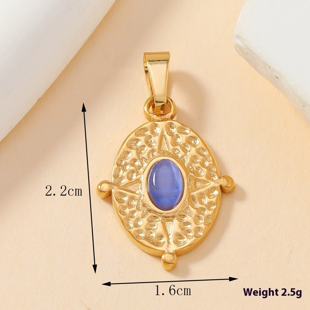 Single Pendant Stainless Steel Casting Ornament Love Oval