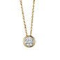 Simple gold-plated single zircon clavicle necklace