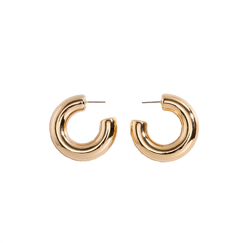 Metal C-shaped Fashion Earrings