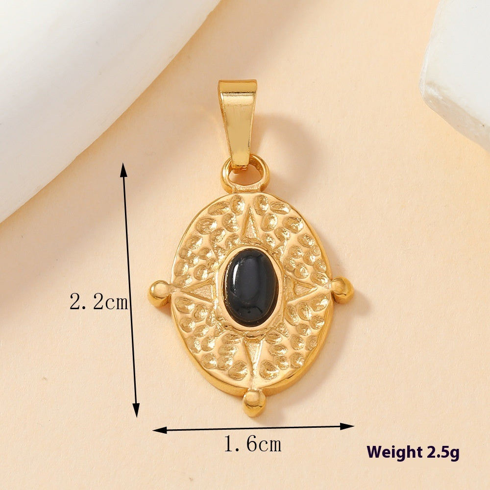 Single Pendant Stainless Steel Casting Ornament Love Oval