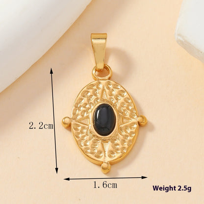 Single Pendant Stainless Steel Casting Ornament Love Oval