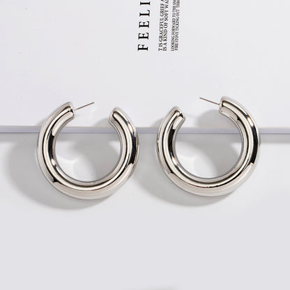 Metal C-shaped Fashion Earrings