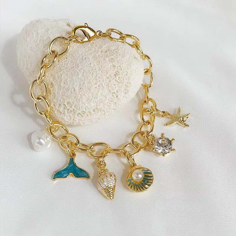 Jewelry Creative Ocean Fan Shellfish Starfish Pearl Fishtail