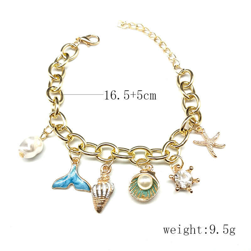 Jewelry Creative Ocean Fan Shellfish Starfish Pearl Fishtail